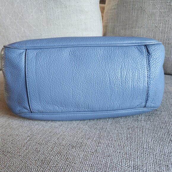 Coach C2853 Rori Silver/Blue Pebble Leather shoulder bag - Picture 5 of 12